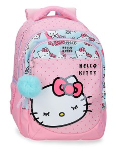 MOCHILA ADAP. 42CM 3C. HELLO KITTY BOWS